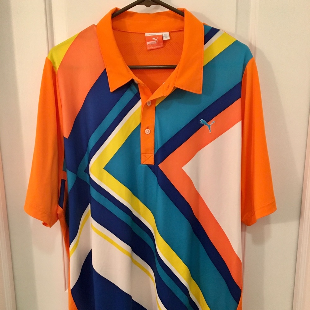 Multi Colored XXL PUMA Golf Polo Shirt